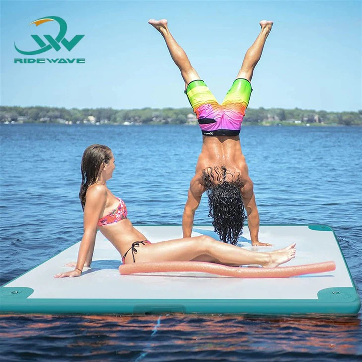 inflatable floating swim platform