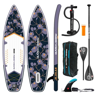 RideWave "Bloom" Touring φουσκωτό πλακέτα Paddle - 10'6 "x 32" x 6 "